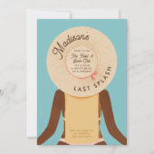 Blonde Black Girl Bachelorette Einladung (Vorderseite)