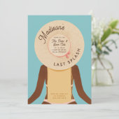 Blonde Black Girl Bachelorette Einladung (Stehend Vorderseite)