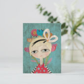 Blonde Blue Eyes Postcard Postkarte (Stehend Vorderseite)