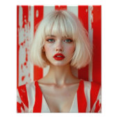  Blonde bob hair woman cinematic portrait  Fotodruck (Vorne)