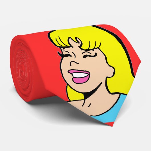 Blonde Bombshell Comic Strip Krawatte (Gerollt)