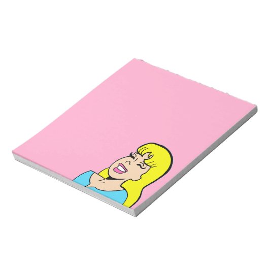 Blonde Bombshell Comic Strip Notepad Notizblock (Rotiert)