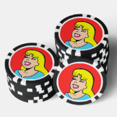 Blonde Bombshell Comic Strip Poker Chip (Stapel)