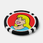 Blonde Bombshell Comic Strip Poker Chip (Einzeln)