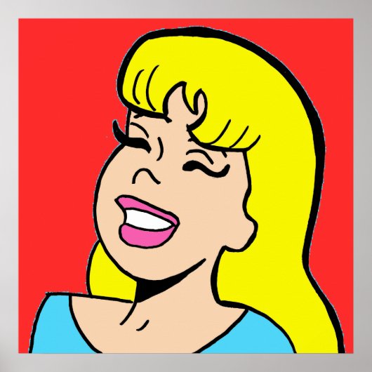 Blonde Bombshell Comic Strip Poster (Vorne)