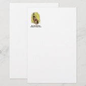Blonde Bombshell Frau leiht sich einen Kuss Briefpapier (Vorne/Hinten)