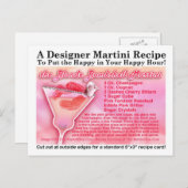 Blonde Bombshell Martini Rezept Postkarte (Vorne/Hinten)