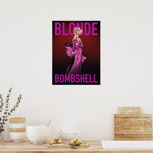 Blonde Bombshell Poster (Küche)