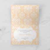 Blonde Boy First Communion Damask 'Danke' Dankeskarte (Innenseite)