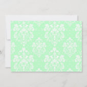 Blonde Boy First Communion Damask Einladung (Rückseite)