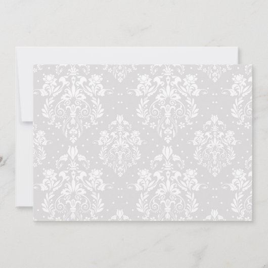 Blonde Boy First Communion Damask Einladung (Rückseite)