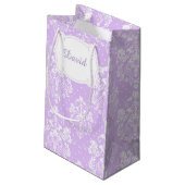 Blonde Boy First Communion Damask Kleine Geschenktüte (Rückseite Schrägansicht)