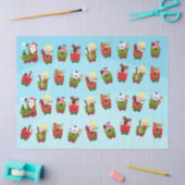 Blonde Boy Riding Weihnachtszug Seidenpapier (Basteln)