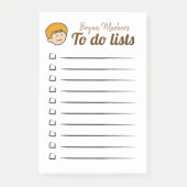 Blonde Boy To do lists Post-it Klebezettel (Vorderseite)
