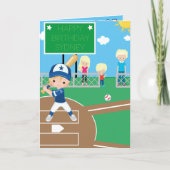 Blonde Boys Baseball Word Search Happy Birthday Karte (Vorderseite)