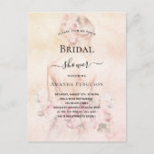 Blonde Brautparty Rose Goldrot Einladungspostkarte (Vorderseite)