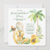 Blonde Bride Bachelorette Beach Weekend Einladung (Vorderseite)