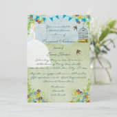 Blonde Bride Garden Bridal Dusche Einladung (Stehend Vorderseite)