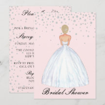 Blonde Bride Illustration Diamond Brautparty