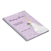 Blonde Bride Purple Wedding Planner Notizblock (Rechte Seite)