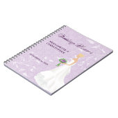 Blonde Bride Purple Wedding Planner Notizblock (Linke Seite)