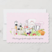 Blonde Bride Retro Bridal Kitchen Dusche Einladung (Rückseite)