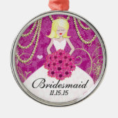 Blonde Bridesmaid gibt dir die Wahl zwischen Farbe Silbernes Ornament (Vorne)