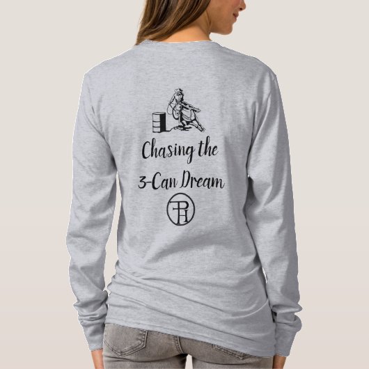 Blonde & Broke - Barrel Racing - Schwarzes Logo T-Shirt (Rückseite)