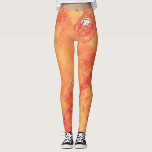 Blonde & Broke - Gemusterte Leggings - Weißes Logo (Vorderseite)