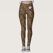 Blonde & Broke - Gemusterte Leggings - Weißes Logo (Vorderseite)
