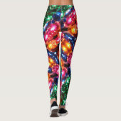 Blonde & Broke - gemusterte Leggings - weißes Logo (Rückseite)