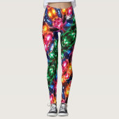Blonde & Broke - gemusterte Leggings - weißes Logo (Vorderseite)