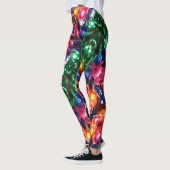 Blonde & Broke - gemusterte Leggings - weißes Logo (Links)