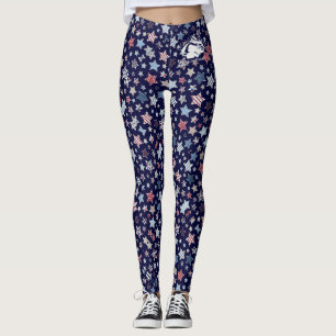 Blonde & Broke - Gemusterte Leggings - Weißes Logo