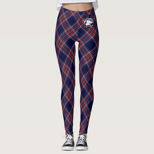 Blonde & Broke - Gemusterte Leggings - Weißes Logo (Vorderseite)