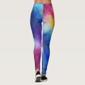 Blonde & Broke - Gemusterte Leggings - Weißes Logo (Rückseite)