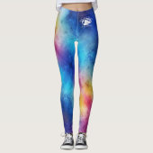 Blonde & Broke - Gemusterte Leggings - Weißes Logo (Vorderseite)