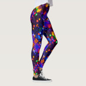 Blonde & Broke - gemusterte Leggings - weißes Logo (Rechts)