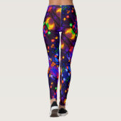 Blonde & Broke - gemusterte Leggings - weißes Logo (Rückseite)