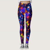 Blonde & Broke - gemusterte Leggings - weißes Logo (Vorderseite)