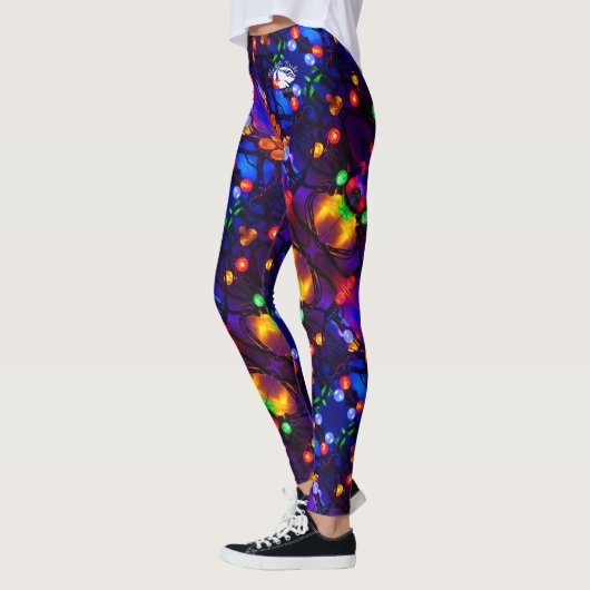 Blonde & Broke - gemusterte Leggings - weißes Logo (Links)