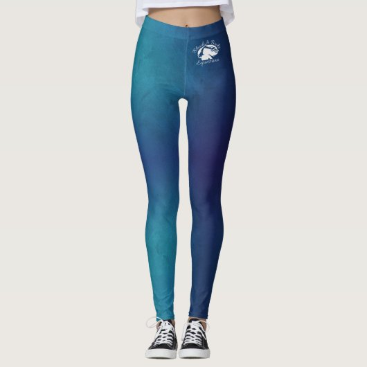 Blonde & Broke - Gemusterte Leggings - Weißes Logo (Vorderseite)