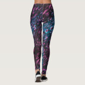 Blonde & Broke - Gemusterte Leggings - Weißes Logo (Rückseite)