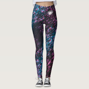 Blonde & Broke - Gemusterte Leggings - Weißes Logo