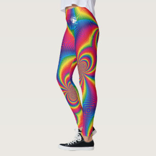 Blonde & Broke - Gemusterte Leggings - Weißes Logo