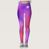Blonde & Broke - Gemusterte Leggings - Weißes Logo (Vorderseite)