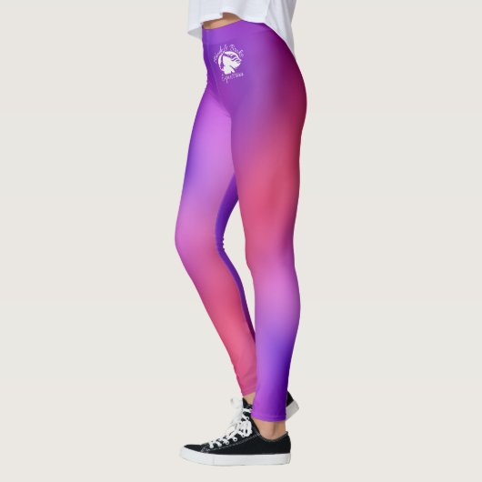 Blonde & Broke - Gemusterte Leggings - Weißes Logo (Links)