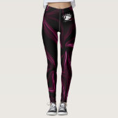 Blonde & Broke - Gemusterte Leggings - Weißes Logo (Vorderseite)