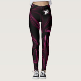 Blonde & Broke - Gemusterte Leggings - Weißes Logo