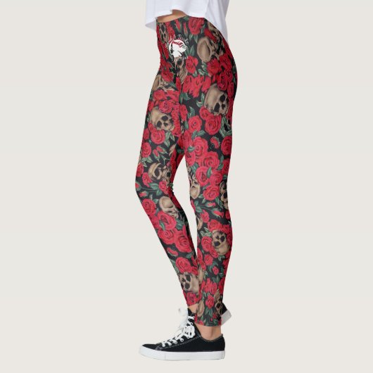 Blonde & Broke - Gemusterte Leggings - Weißes Logo (Links)